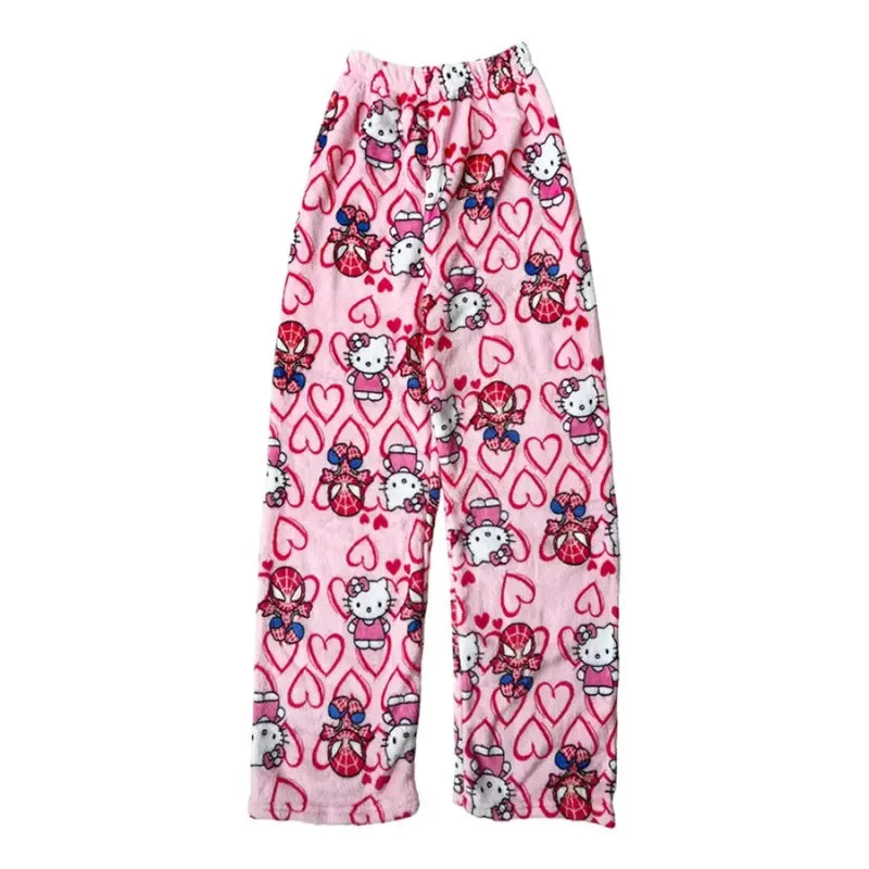 Calça Moletom Casal Hello Kitty & Homem-Aranha