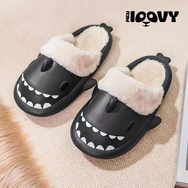 Chinelo Tubarão Unissex Divertido Inverno