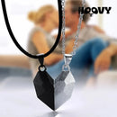 Colar Casal Coração Magnético