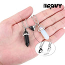 Colar Prata Casal Cristal