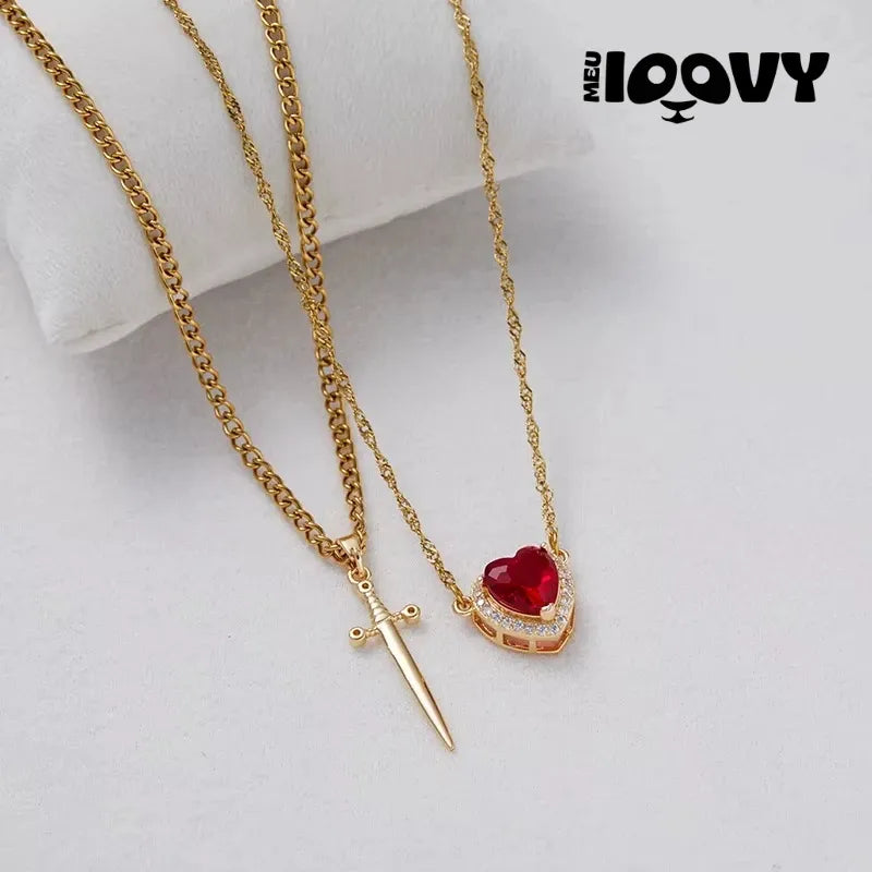 Colar Sedução Cravejado Delicado