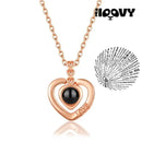 Colar de Projeção "Eu Te Amo" em 100 Idiomas