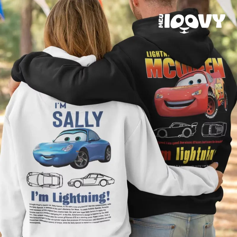 Moletom Relâmpago McQueen & Sally Combinando
