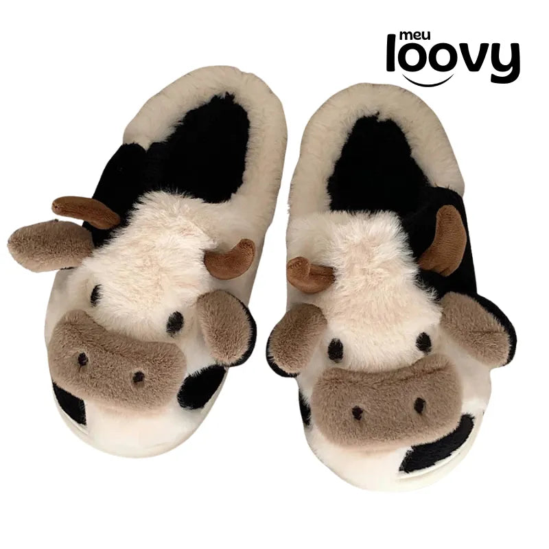 Pantufa Vaca Feminina Macia Delicada