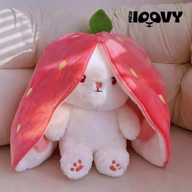 Pelúcia Good Bunny Morango Com Zíper