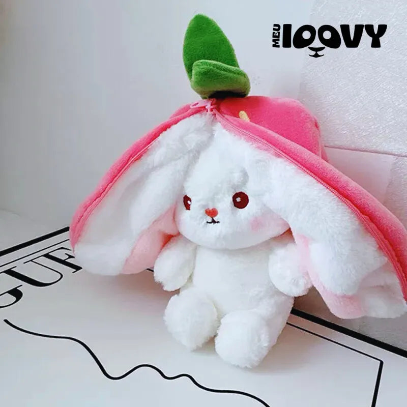 Pelúcia Good Bunny Morango Com Zíper