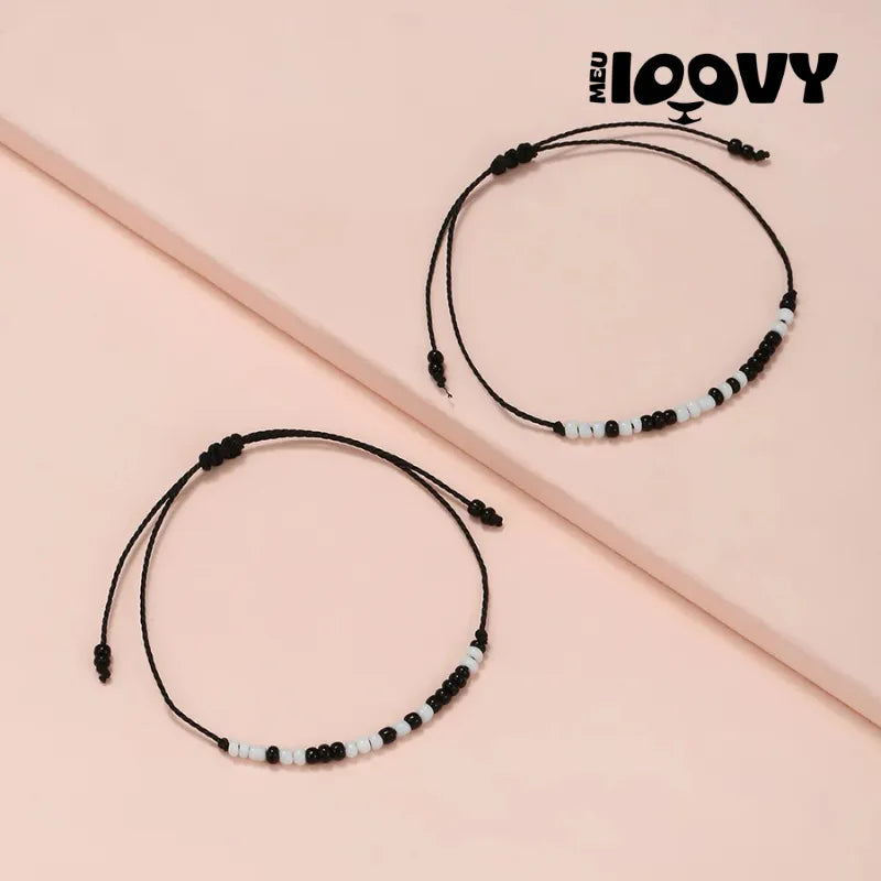 Pulseira Casal Código Morse