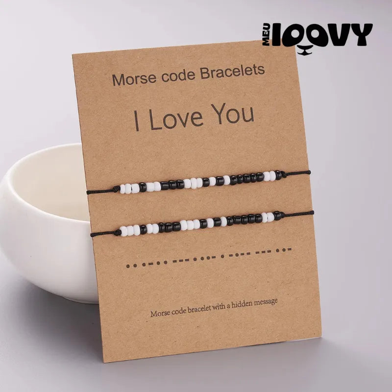 Pulseira Casal Código Morse